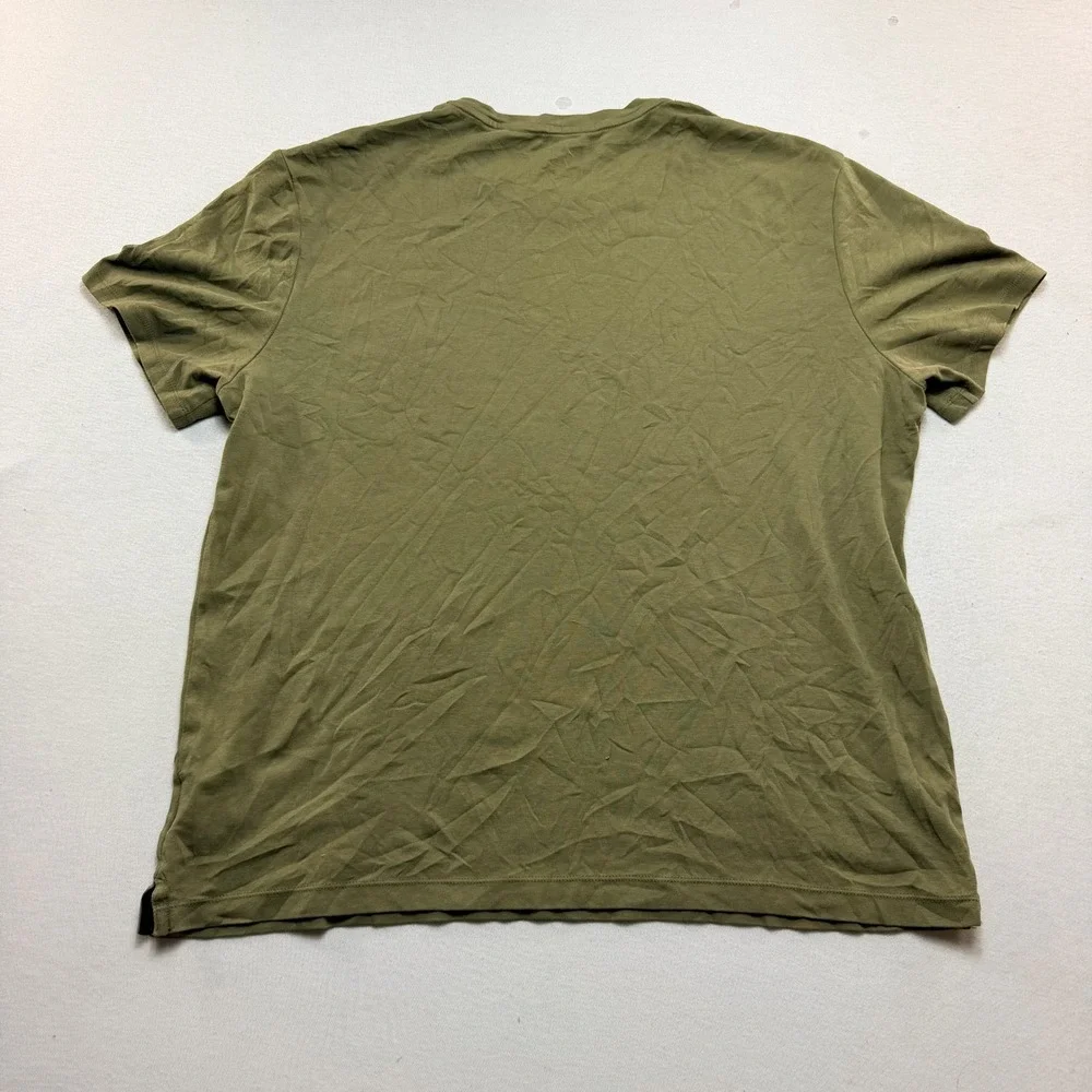 Banana Republic Luxe Touch Tee Mens Extra Large Olive Green Cotton Shirt
